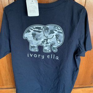 navy Ivory Ella elephant logo tshirt